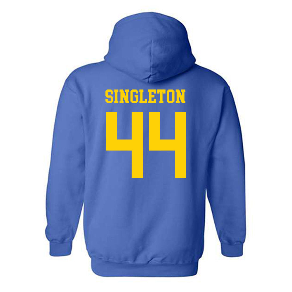 Delaware - NCAA Football : Kaeden Singleton - Fashion Shersey Hooded Sweatshirt-1