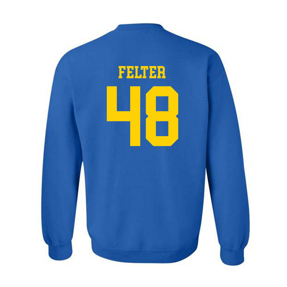 Delaware - NCAA Men's Lacrosse : Casey Felter - Fashion Shersey Crewneck Sweatshirt-1