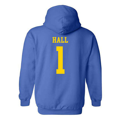 Delaware - NCAA Women's Soccer : Sophia Hall - Fashion Shersey Hooded Sweatshirt-1