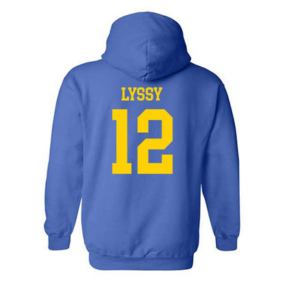 Delaware - NCAA Women's Volleyball : Aubrey Lyssy - Fashion Shersey Hooded Sweatshirt-1