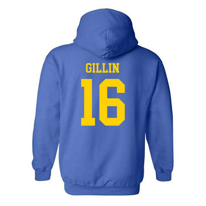 Delaware - NCAA Men's Lacrosse : Patrick Gillin - Fashion Shersey Hooded Sweatshirt-1