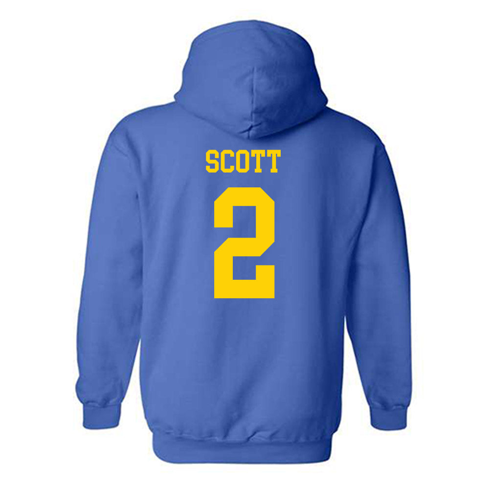 Delaware - NCAA Women's Basketball : Kendall Scott - Fashion Shersey Hooded Sweatshirt-1