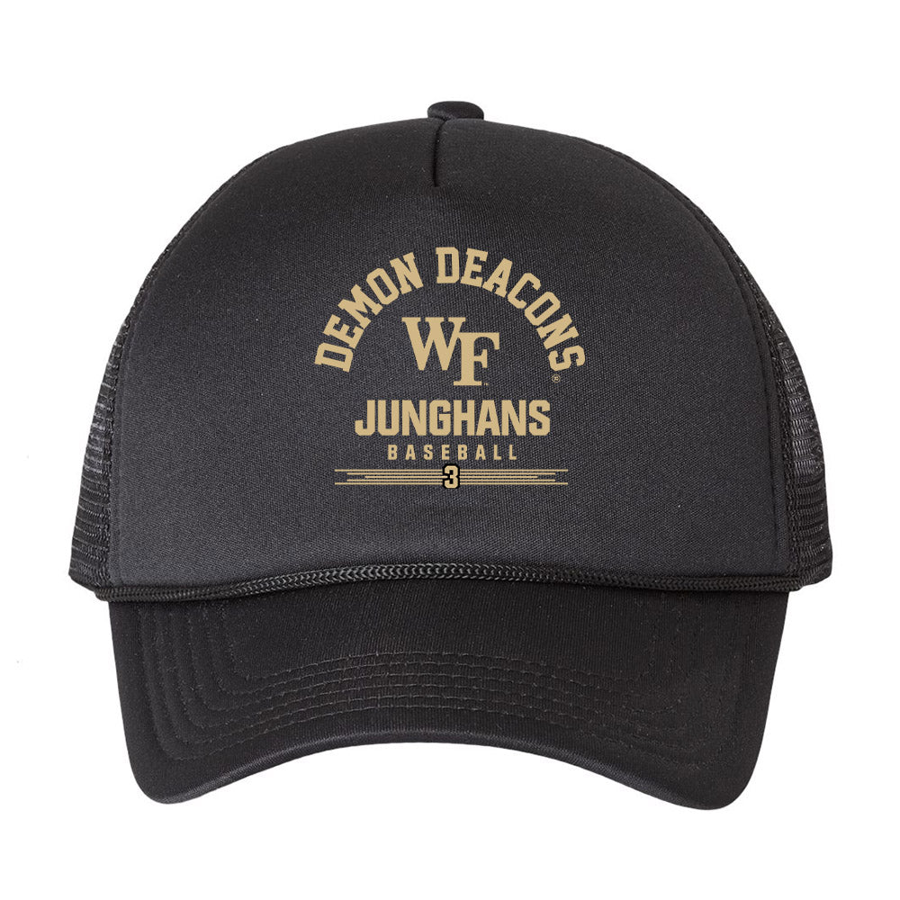 Wake Forest - NCAA Baseball : Alex Junghans - Trucker Hat-0