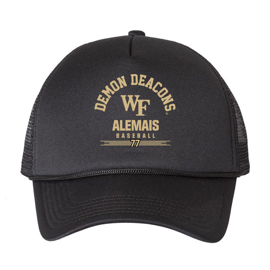 Wake Forest - NCAA Baseball : Seven Alemais - Trucker Hat-0