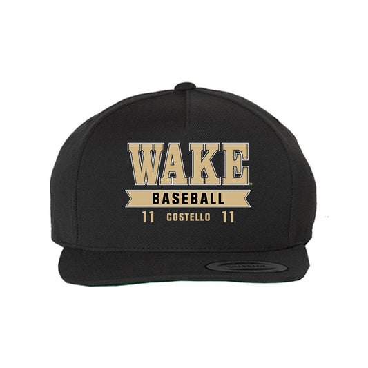 Wake Forest - NCAA Baseball : Luke Costello - Snapback Hat-0