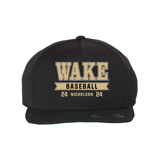 Wake Forest - NCAA Baseball : Grant Nicholson - Snapback Hat-0