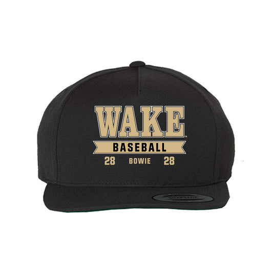 Wake Forest - NCAA Baseball : Rhys Bowie - Snapback Hat-0