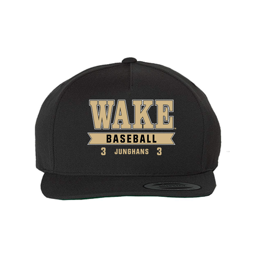 Wake Forest - NCAA Baseball : Alex Junghans - Snapback Hat-0