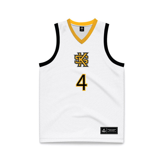 Kennesaw - NCAA Women's Basketball : Fanta Daffe - White Basketball Jersey-0