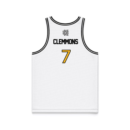 Kennesaw - NCAA Men's Basketball : Chase Clemmons - White Basketball Jersey-1