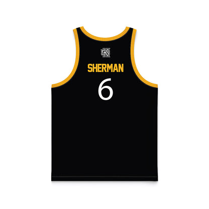  - NCAA Men's Basketball : Frankquon Sherman - Black Basketball Jersey-1