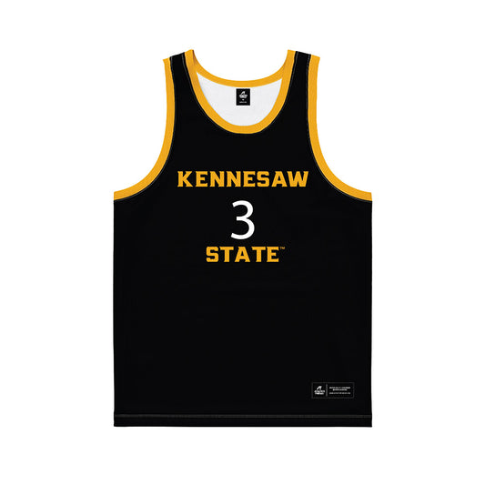 Kennesaw - NCAA Men's Basketball : Darius Washington - Black Basketball Jersey-0