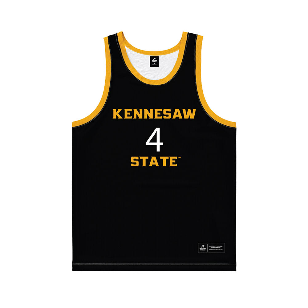 Kennesaw - NCAA Men's Basketball : Kaden Rickard - Black Basketball Jersey-0