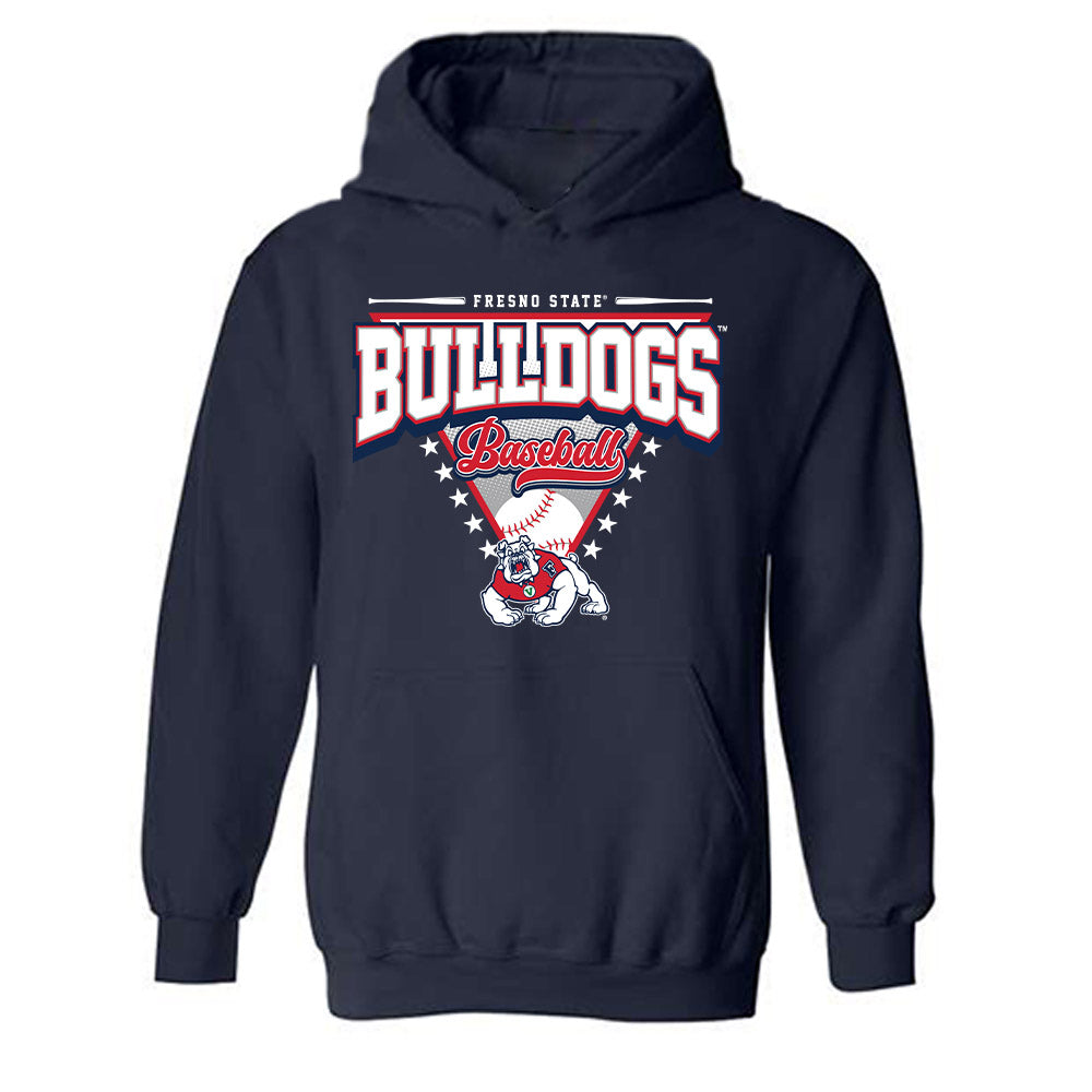 Fresno State - NCAA Baseball : Douglas Crystal - Sports Shersey Hooded Sweatshirt-0