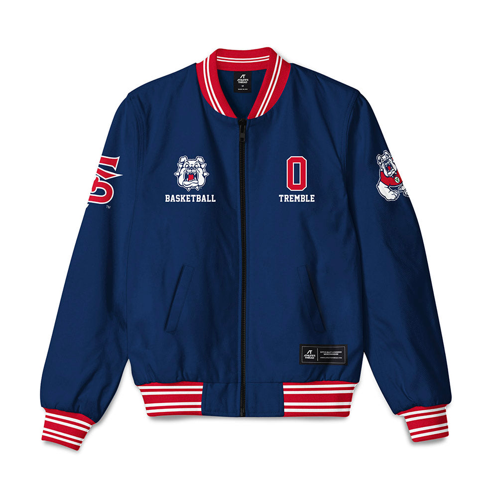 Fresno State - NCAA Men's Basketball : Jasir Tremble - Bomber Jacket-0