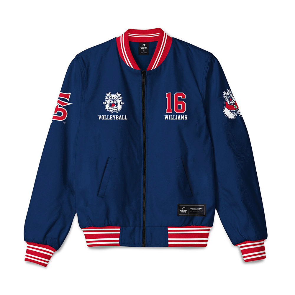 Fresno State - NCAA Women's Volleyball : Addison Williams - Bomber Jacket-0
