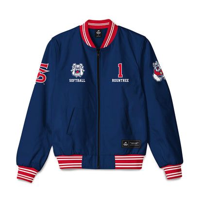 Fresno State - NCAA Softball : Nadia Rountree - Bomber Jacket-0