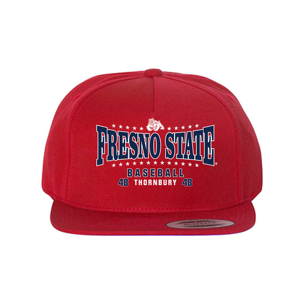 Fresno State - NCAA Baseball : Wyatt Thornbury - Snapback Hat-0