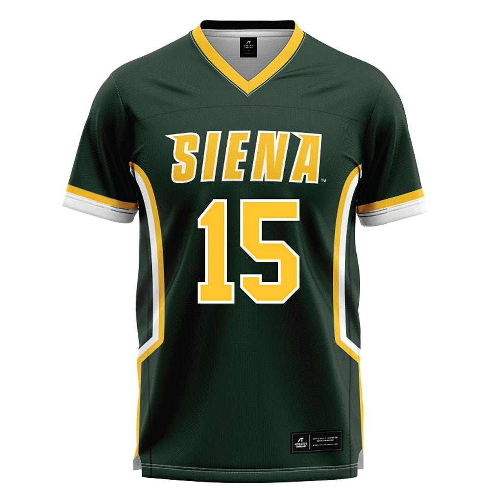 Siena - NCAA Women's Lacrosse : Emily Rutledge - Green Lacrosse Jersey-0
