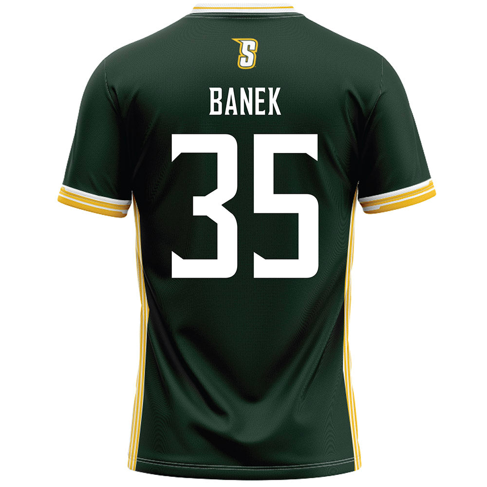 Siena - NCAA Men's Lacrosse : Logan Banek - Green Lacrosse Jersey -1