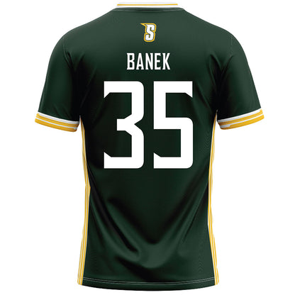 Siena - NCAA Men's Lacrosse : Logan Banek - Green Lacrosse Jersey -1