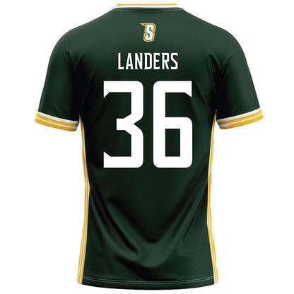 Siena - NCAA Men's Lacrosse : Christopher Landers - Green Lacrosse Jersey -1