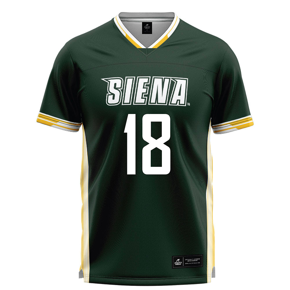 Siena - NCAA Men's Lacrosse : Carter Fort - Green Lacrosse Jersey -0