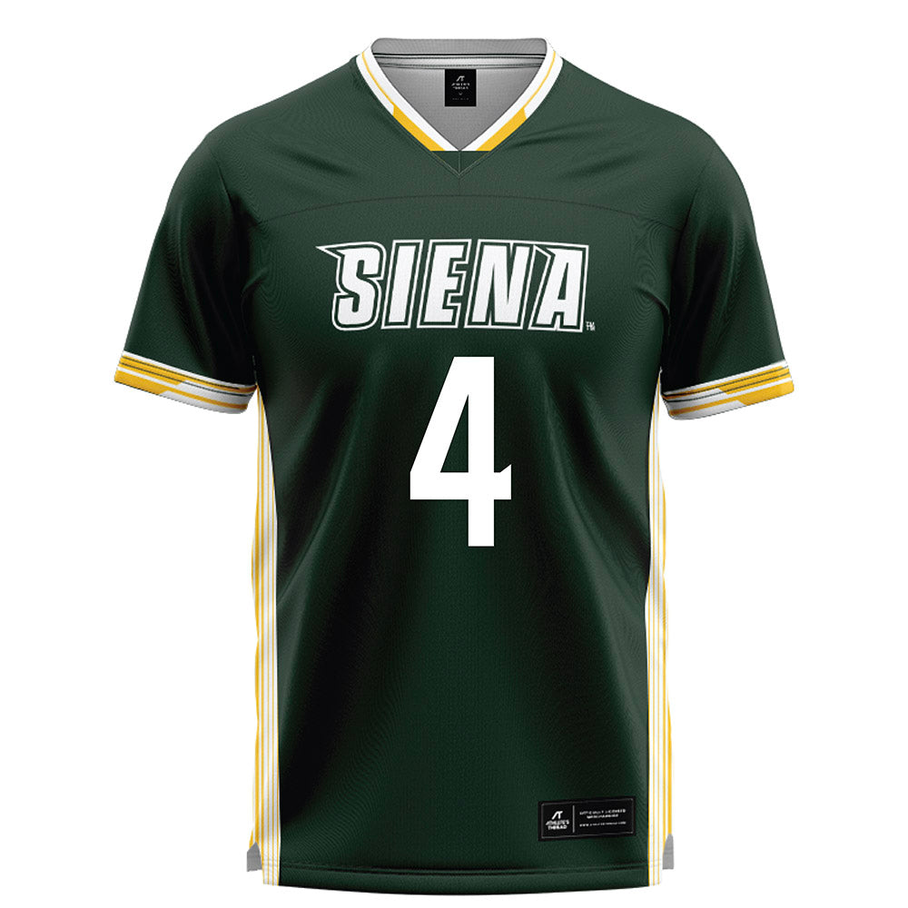 Siena - NCAA Men's Lacrosse : Caden Olmstead - Green Lacrosse Jersey -0
