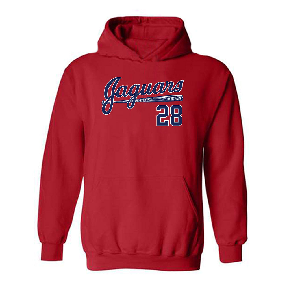 South Alabama - NCAA Baseball : Nathan Wood - Sports Shersey Hooded Sweatshirt