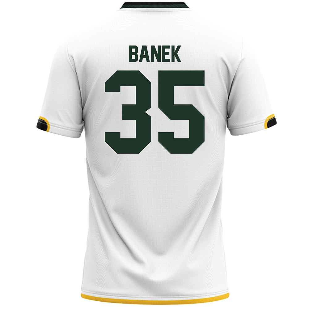 Siena - NCAA Men's Lacrosse : Logan Banek - White Lacrosse Jersey-1