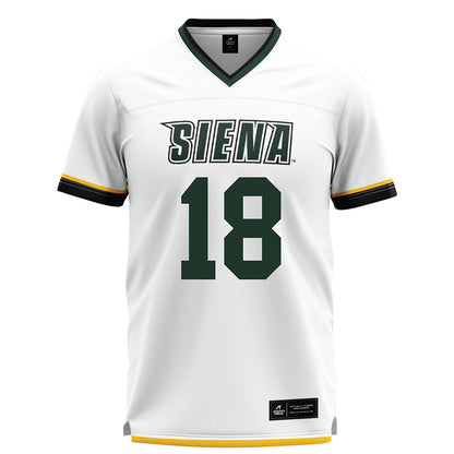 Siena - NCAA Men's Lacrosse : Carter Fort - White Lacrosse Jersey