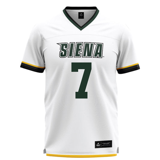 Siena - NCAA Men's Lacrosse : Logan Cash - White Lacrosse Jersey-0