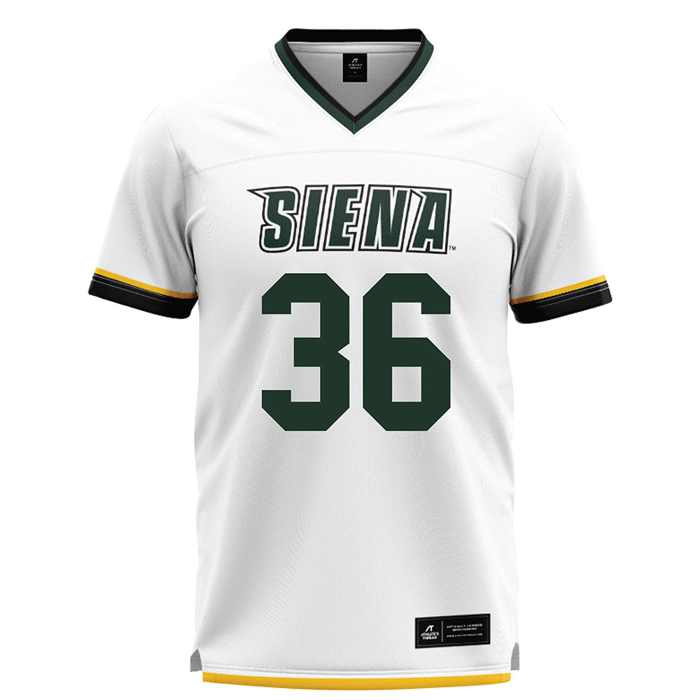 Siena - NCAA Men's Lacrosse : Christopher Landers - White Lacrosse Jersey-0
