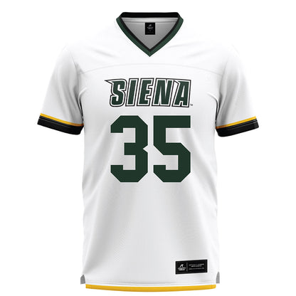 Siena - NCAA Men's Lacrosse : Logan Banek - White Lacrosse Jersey-0