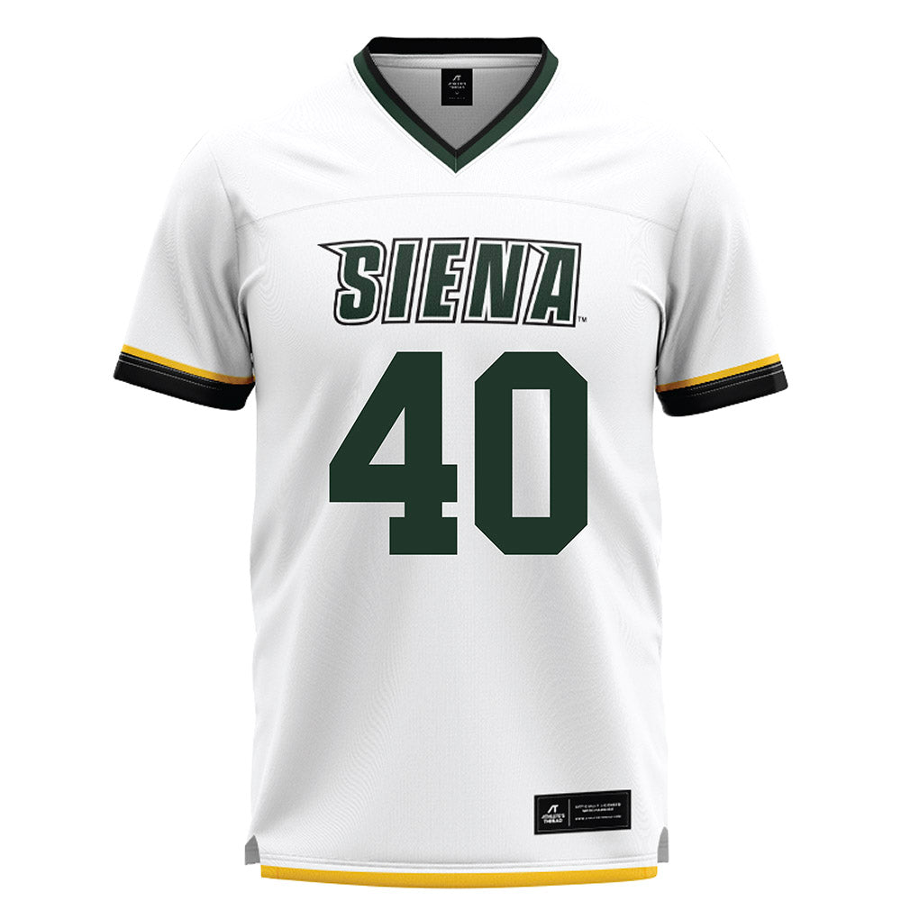 Siena - NCAA Men's Lacrosse : Jack Cavaioli - White Lacrosse Jersey