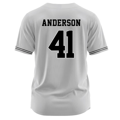 Davidson - NCAA Baseball : Hunter Anderson - Grey Jersey