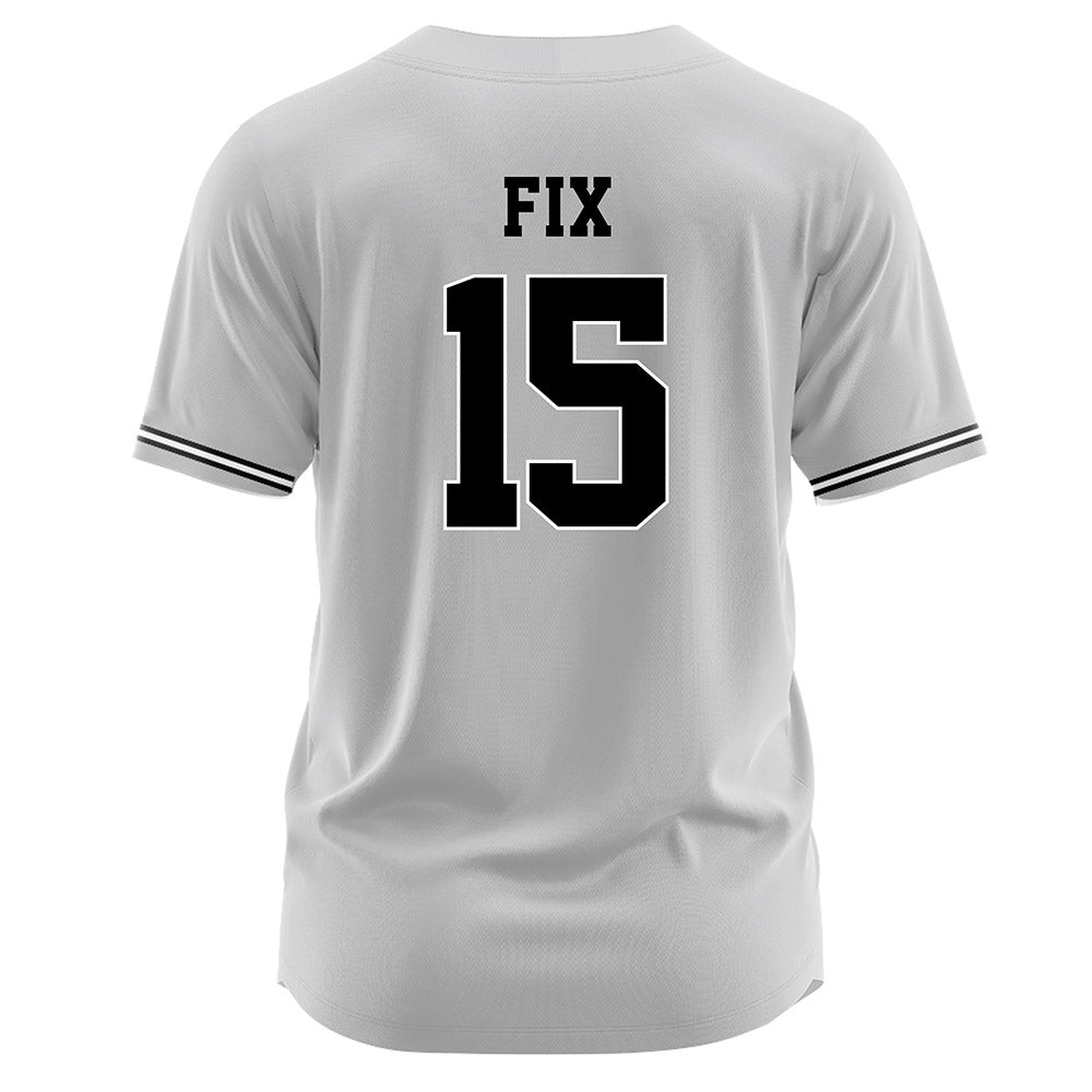 Davidson - NCAA Baseball : Isaac Fix - Grey Jersey-1
