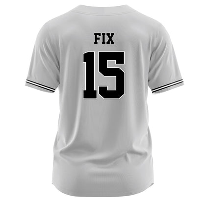 Davidson - NCAA Baseball : Isaac Fix - Grey Jersey-1