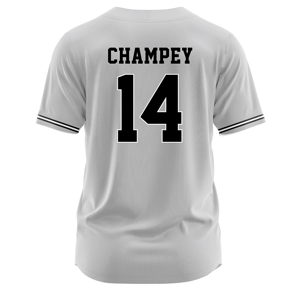 Davidson - NCAA Baseball : Brycen Champey - Grey Jersey