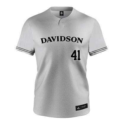 Davidson - NCAA Baseball : Hunter Anderson - Grey Jersey