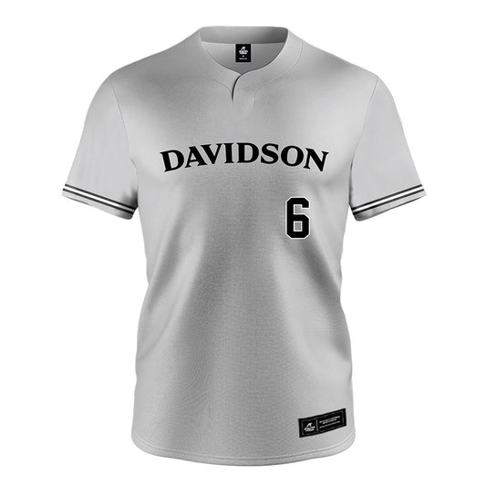 Davidson - NCAA Baseball : Aidan Rice - Grey Jersey