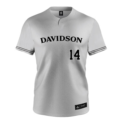 Davidson - NCAA Baseball : Brycen Champey - Grey Jersey