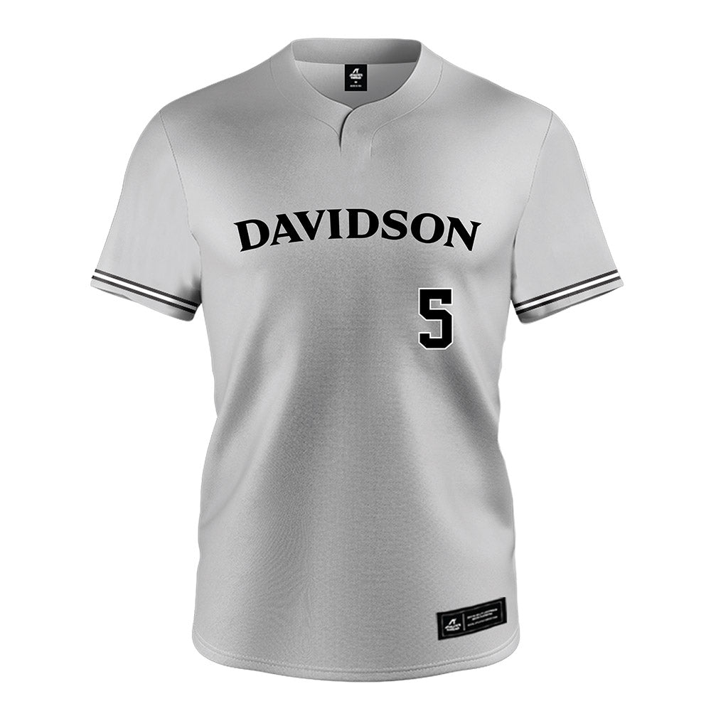 Davidson - NCAA Baseball : Noah Jouras - Grey Jersey