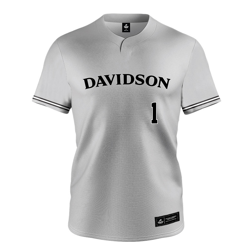 Davidson - NCAA Baseball : Justin Higgins - Grey Jersey