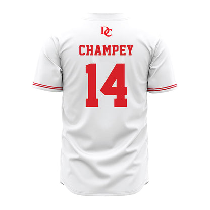 Davidson - NCAA Baseball : Brycen Champey - White Jersey