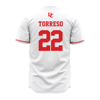Davidson - NCAA Baseball : Anthony Torreso - White Jersey