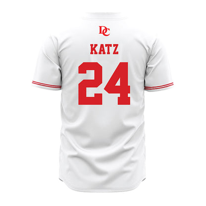 Davidson - NCAA Baseball : Adam Katz - White Jersey
