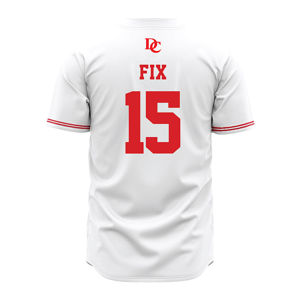 Davidson - NCAA Baseball : Isaac Fix - White Jersey-1