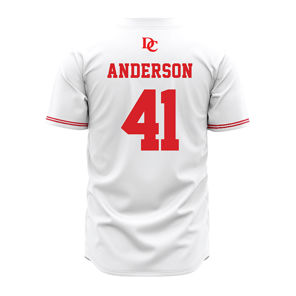Davidson - NCAA Baseball : Hunter Anderson - White Jersey