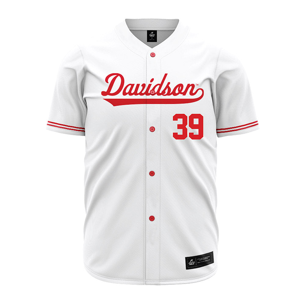 Davidson - NCAA Baseball : Wilson Perkins - White Jersey-0